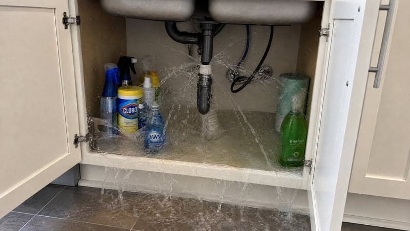 AI-generated overflowing sink prank image by ViralPrank